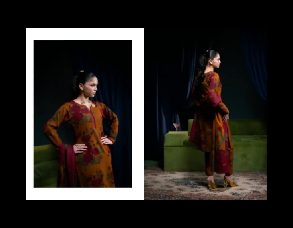 Ladies Unstitched Suit FEATHER  ORIGNAL (PREMIUM DHANAK)