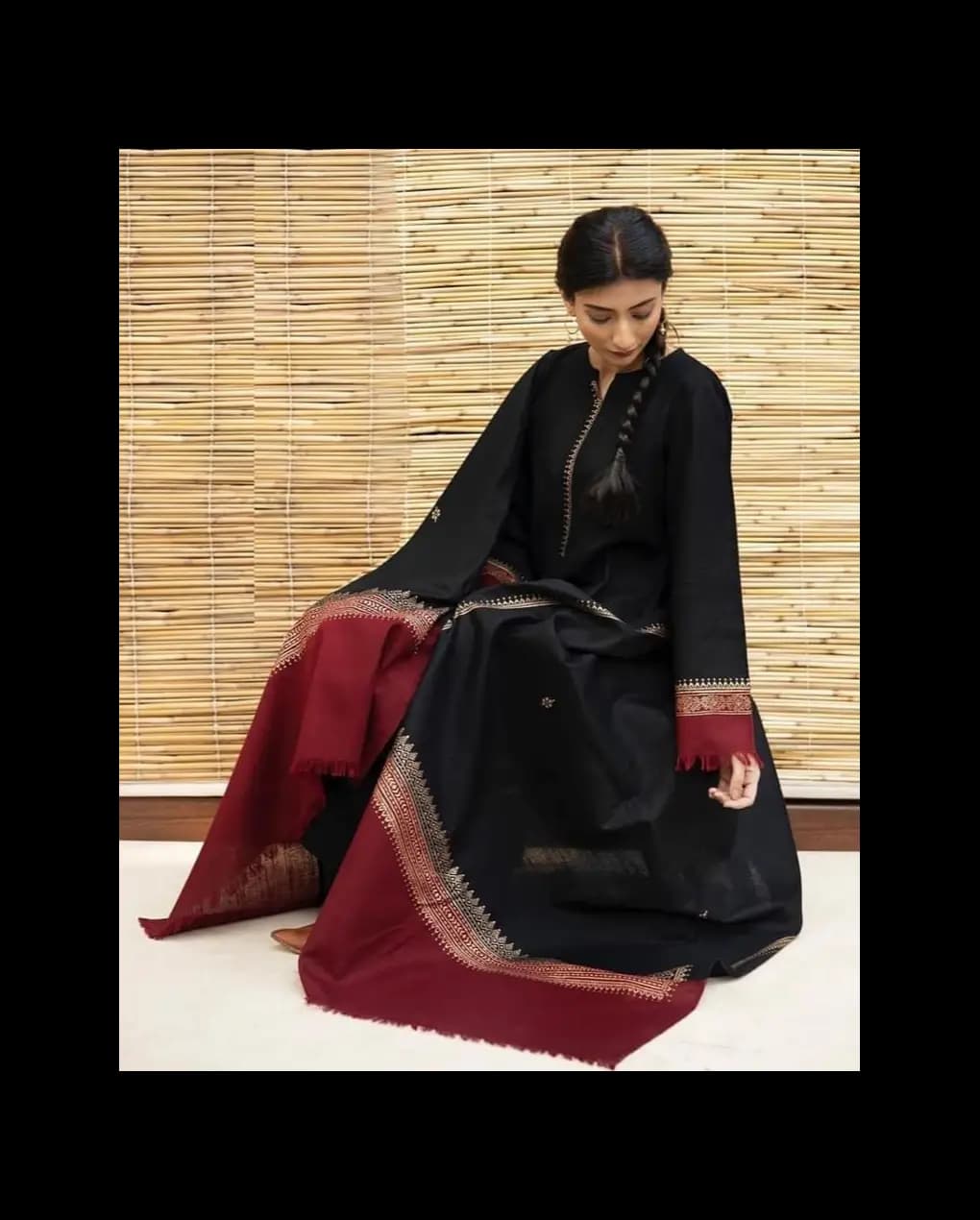 DYOT (DHANAK)  SHIRT:  Dhanak   DUPATTA: Wool Shawl  TROUSER: Dhanak