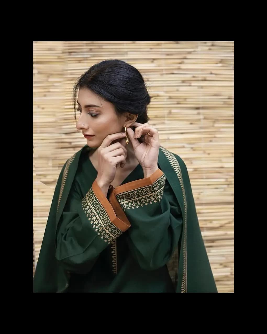 DYOT (DHANAK)  SHIRT:  Dhanak   DUPATTA: Wool Shawl  TROUSER: Dhanak