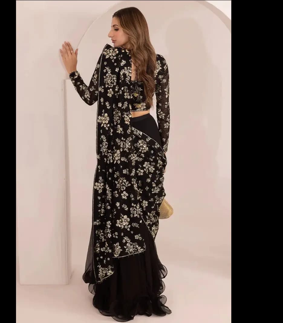 Brand Name JAZMIN (CHIFFON SAREE)